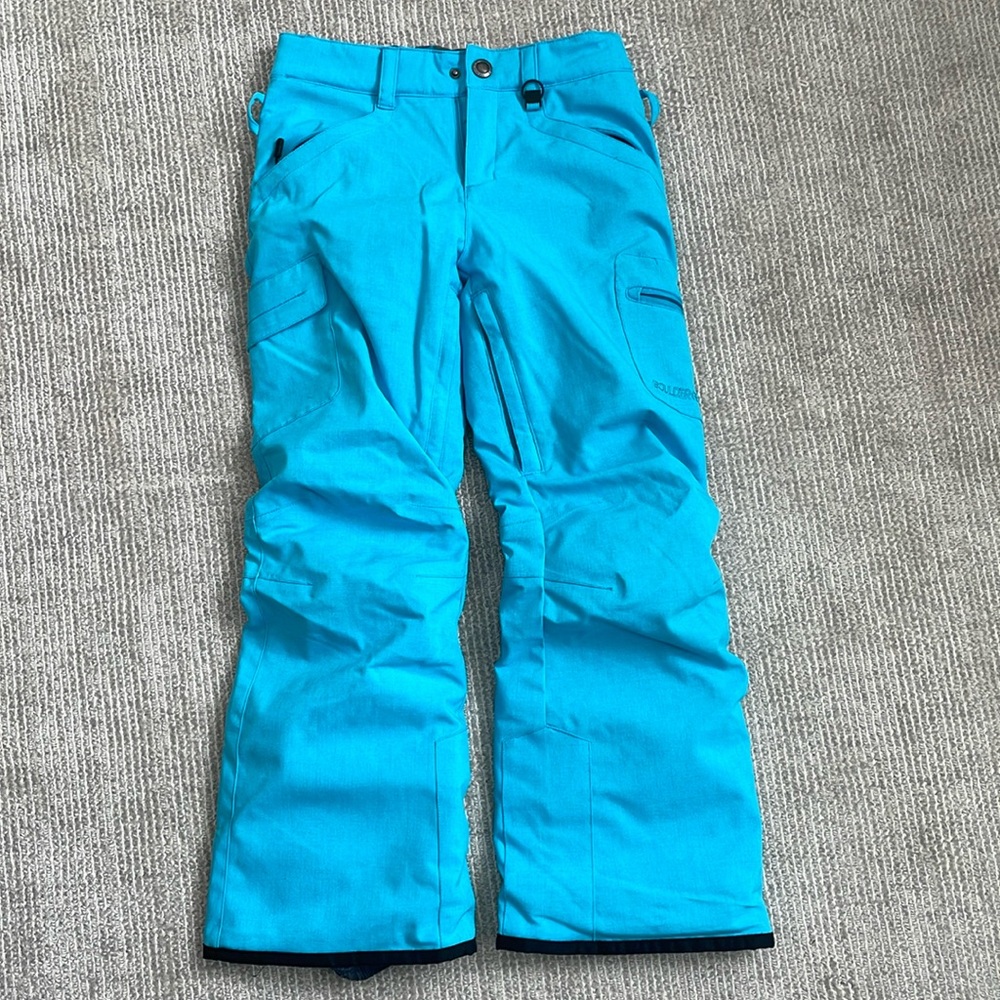 Girls adjustable ski/snowboard pants - turquoise